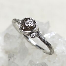 鉱物の表情 rough diamond*925 ringの画像