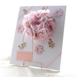 フラワーキャンバス　桜リース　【 母の日ギフト 対応  】の画像