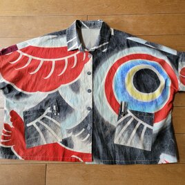 着物リメイク　古布　手作り　鯉のぼり　ブラウスの画像