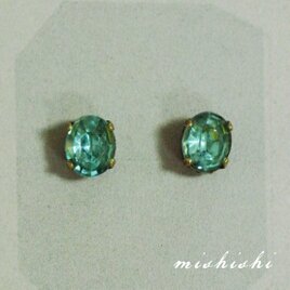 シンプルピアス / アクアマリン