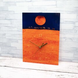 【掛け時計/置き時計】オレンジジャーニー（アクリル製）の画像