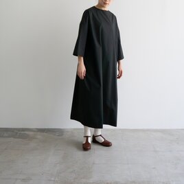 high density cotton dress/blackの画像