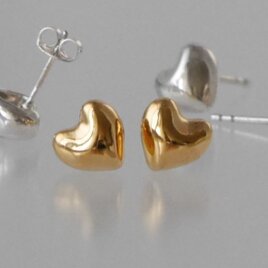 【Gold】Bliss heart pierce   /  silver925＋24Ｋgold plated　ハート　ゴールドの画像