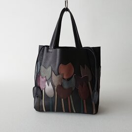 tulip leather 3way bag [black/S]の画像