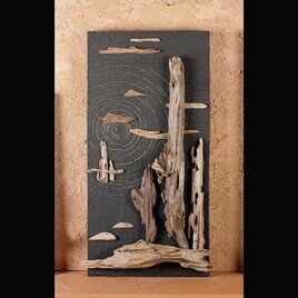 流木で描く山水画（L saiz） 流木アート、壁装飾、＃５の画像