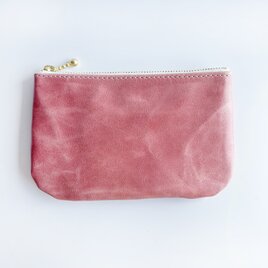【数量限定】　軽くて柔らか　シェルピンクのミニポーチ　（ミニ財布）の画像