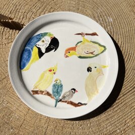 リム皿　プレート【鳥さん大集合】の画像