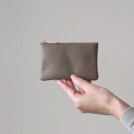”小さくスリム” な【S】Minimal Wallet  上質イタリアンレザー  - トープ -の画像