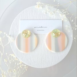 ★b　"ストライプで遊ぶAccessories…"　春　初夏　パステル　ピアス／イヤリングeの画像