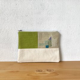 ぺたんこポーチ 3 刺繍ありの画像