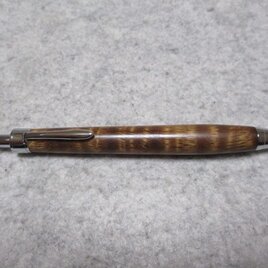 モンキーポッド　縮み杢　「日立の木」  椿油仕上げ　木軸ボールペン(シャープペンシル)　希少材の画像