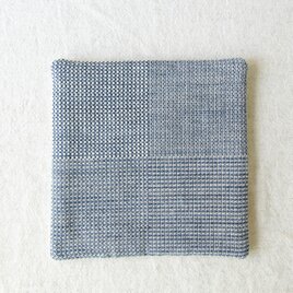 手織り・藍染めポットマット　Bの画像