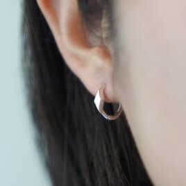 <Herz> Hoop Pierced Earrings / SV925の画像
