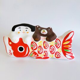 張り子　金太郎 (赤ーヘ)の画像