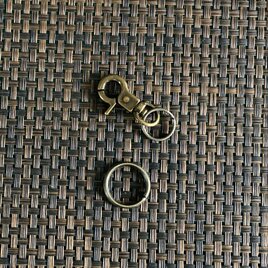 【レバーナスカン小＋二重リング2種】キーホルダー 鍵金具 231026の画像