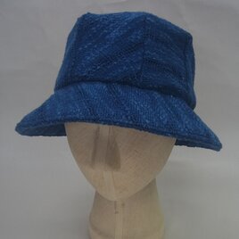 藍染手織りの帽子の画像