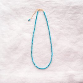 【K14gf】Magnesite Turquoise Necklace／マグネサイトターコイズ ネックレス（Medium）の画像