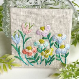 草花の刺繍パネル(botanical）#258の画像