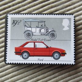 イギリス　自動車切手ブローチ 9622の画像