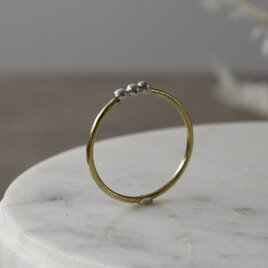 3Dots RIng　真鍮／シルバーの画像