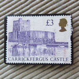 アップサイクル　イギリス　切手ブローチ 9632の画像