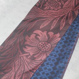 西陣織　半幅帯　絹麻　　リバーシブル　見切品の画像