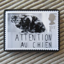 イギリス　猫切手ブローチ 9648の画像
