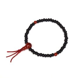 本黒檀　瑪瑙　腕輪　ブレスレット　数珠　天然石　パワーストーン　京都　UDA81の画像
