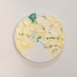 Flowers 花の円形キャンバス作品の画像