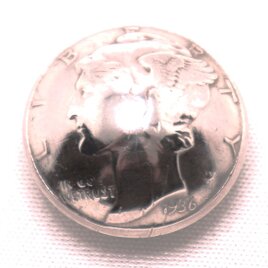 アメリカアンティークコイン　マーキュリーダイムのコンチョ　ねじ式の画像