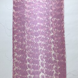 絹手染ハギレ（38cm×21cm 波・赤紫系）の画像