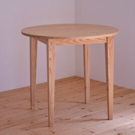 無垢クリ（栗の木）・丸テーブル（Φ800㎜）※サイズオーダー可の画像