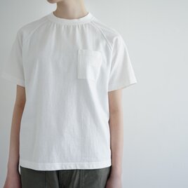 size1/コーマ糸ラグランポケットTシャツ/off whiteの画像