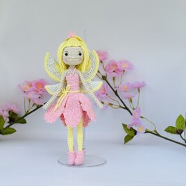 あみぐるみ・ピンクのお花の妖精 flowers fairyの画像