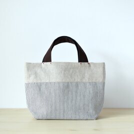 リバーシブルミニトートバッグ（ヒッコリー）の画像