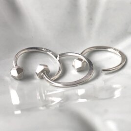 【sample price】fragments / silver hook earrings (pair) フックピアス（両耳）の画像