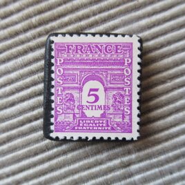 フランス　切手ブローチ9665の画像
