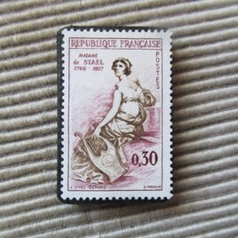 フランス　切手ブローチ 9667の画像