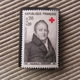 フランス　切手ブローチ 9677の画像