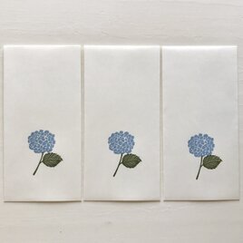封筒3枚セット「庭の紫陽花」の画像