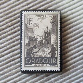 フランス　切手ブローチ 9688の画像