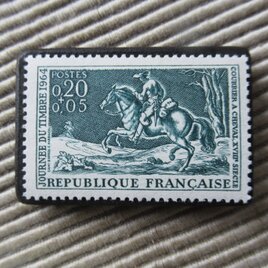フランス　切手ブローチ 9690の画像