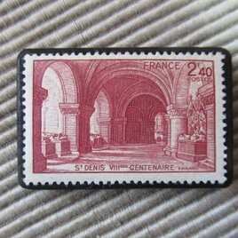 フランス　切手ブローチ 9691の画像