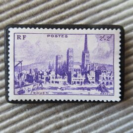 フランス　切手ブローチ 9692の画像