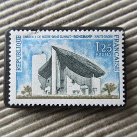 フランス　切手ブローチ 9694の画像