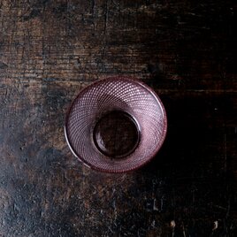 パープルで可愛い◇昭和期　戦後プレスガラス紫小鉢　昭和レトロ　器　丁寧な暮らしに。の画像