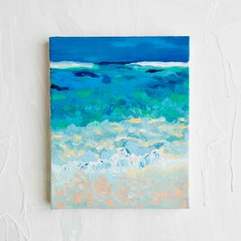 原画「晴れた日の海」F3・油彩画の画像
