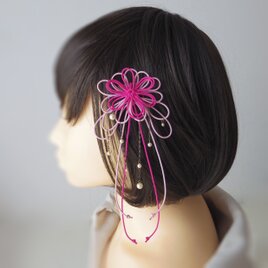 ヘアコーム（小）「瞬、其レハ」（濃ピンク×淡ピンク）