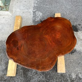 一枚板素材 天板 DIY 希少  送料込レトロ #1164 欅 輪切の画像