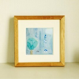 絵画・額縁・版画・国栖 晶子・新品未使用・オ・ヤ・ス・ミ・美術品・インテリア アートフレーム 国栖 晶子 朝市 絵画 壁掛け 壁飾り インテリア 油絵